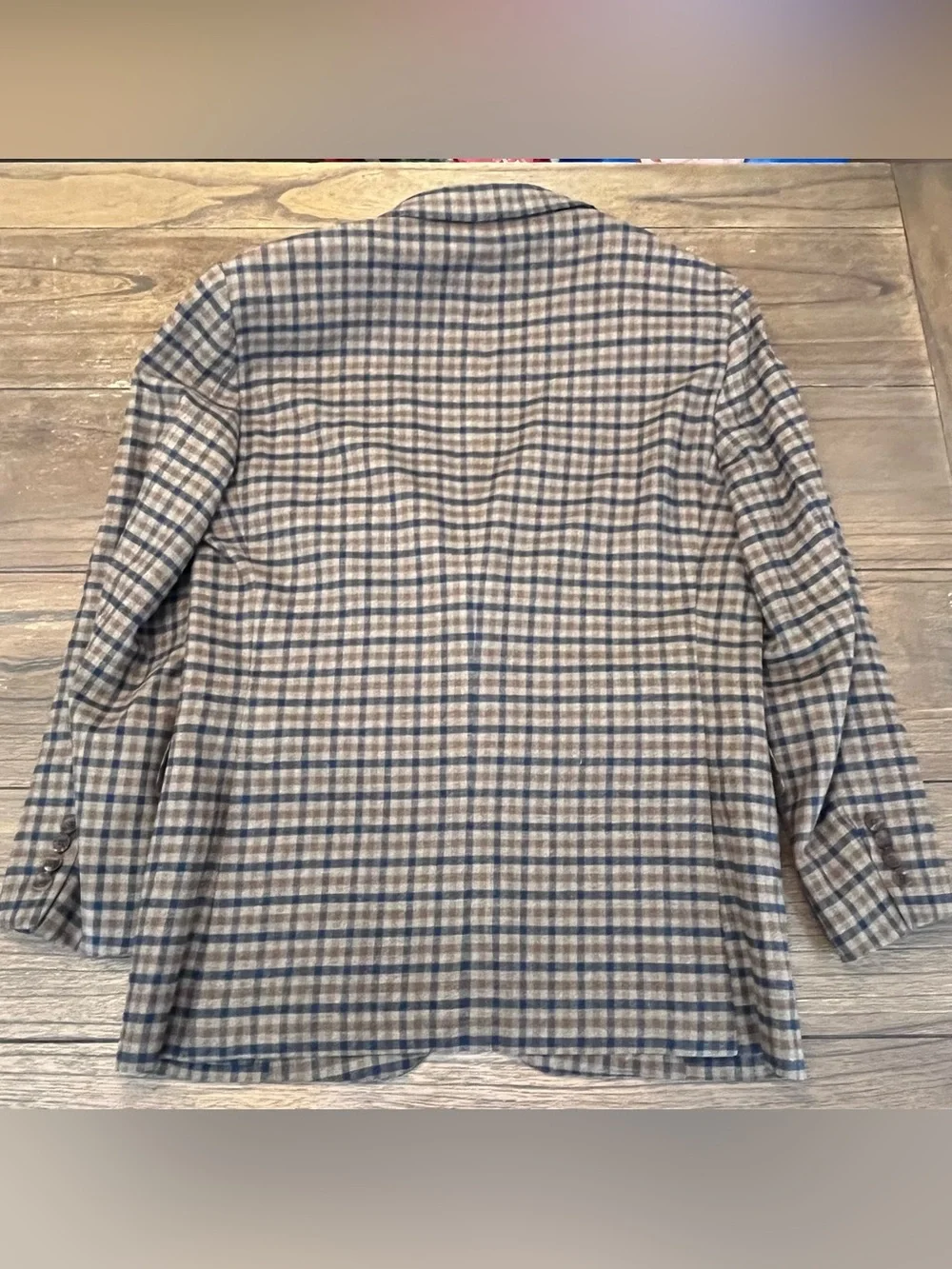 Samuelsohn Gibson Plaid Silk Sport Coat Blazer Mens 41 Reg Italy